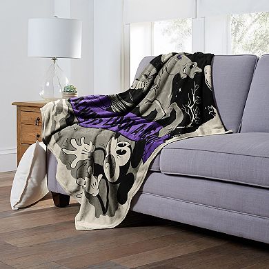 Disney's Mickey Mouse Halloween "Always Look A-Head" Headless Horseman Throw Blanket