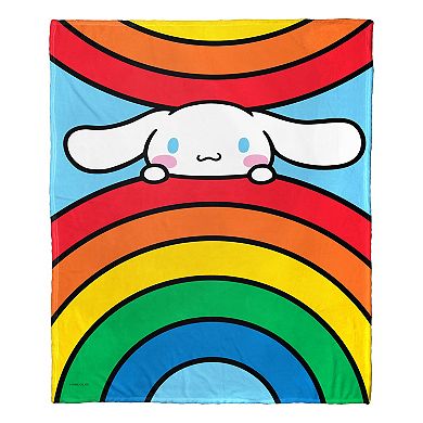 Sanrio Cinnamoroll Rainbow Silky Touch Throw Blanket