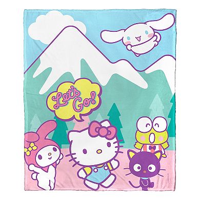 Sanrio Hello Kitty & Friends Mountain Adventure Silky Touch Throw Blanket