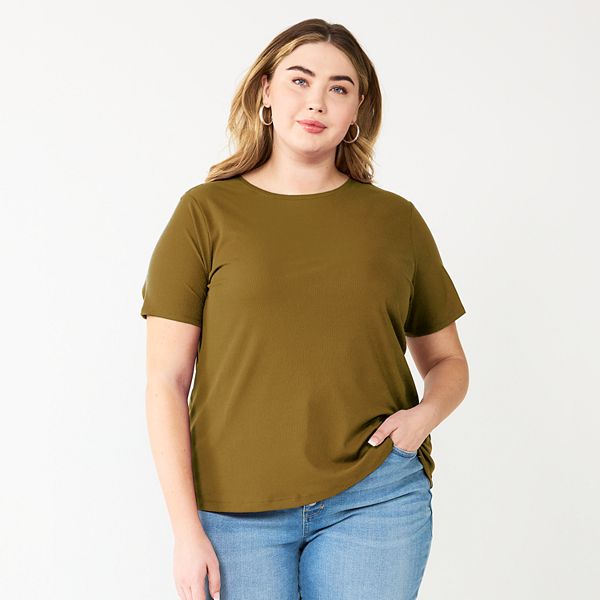 Plus Size Nine West Essential Crewneck Tee
