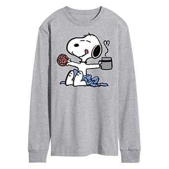 Men's Peanuts Snoopy Donut Coffee Long Sleeve