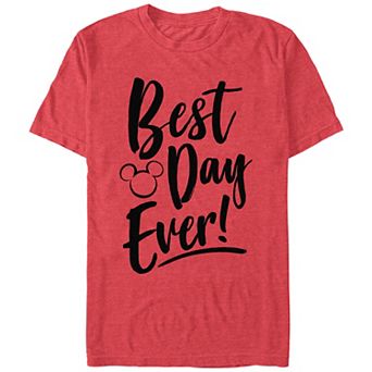 Disney's Men's Best Day Every Mickey Head Silhouette Tee