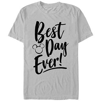 Disney's Men's Best Day Every Mickey Head Silhouette Tee