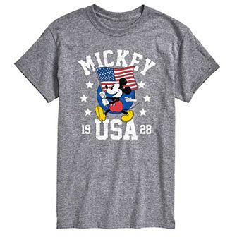 Disney's Mickey Mouse Men's Waving Flag Graphic Tee