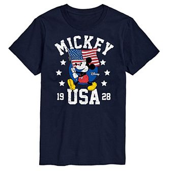 Disney's Mickey Mouse Men's Waving Flag Graphic Tee