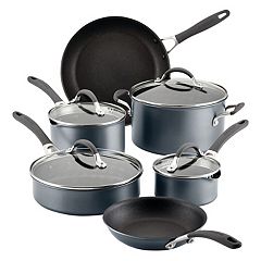 Circulon Elementum Hard-Anodized Nonstick Cookware Set, 10-Piece, Gray