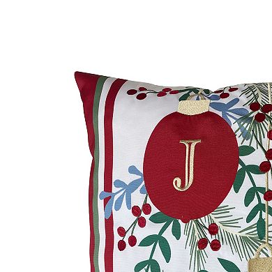 Harper Lane Joy Embroidered Throw Pillow