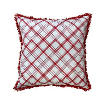 Harper Lane® Fringed Checkered Throw Pillow