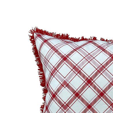 Harper Lane® Fringed Checkered Throw Pillow