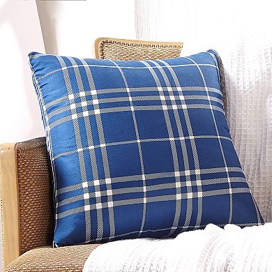 Harper Lane® Blue Plaid Throw Pillow