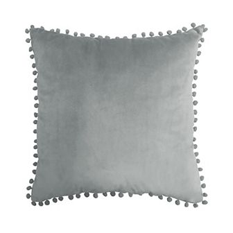 Harper Lane® Velvet Pompom Throw Pillow