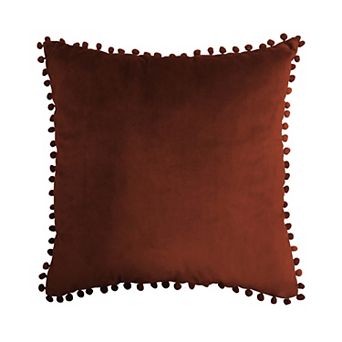 Harper Lane® Velvet Pompom Throw Pillow