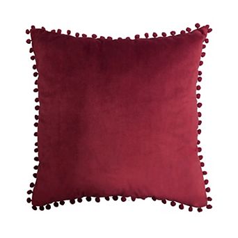 Harper Lane® Velvet Pompom Throw Pillow