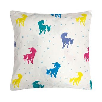 Harper Lane® Multi-Color Unicorn Print Throw Pillow