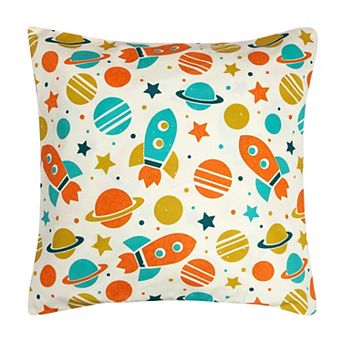 Harper Lane® Spaceships & Planets Print Throw Pillow