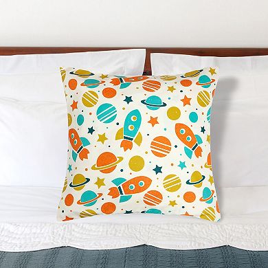 Harper Lane® Spaceships & Planets Print Throw Pillow