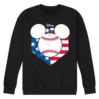 Disney's Mickey Mouse Men's Baseball Flag Fleece Sweatshirt