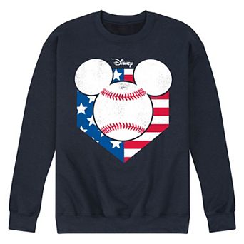 Disney's Mickey Mouse Men's Baseball Flag Fleece Sweatshirt