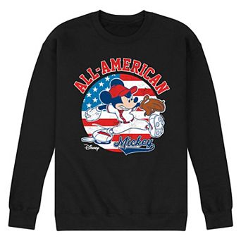 Disney's Mickey Mouse Men's Americana Baseball Fleece Sweatshirt