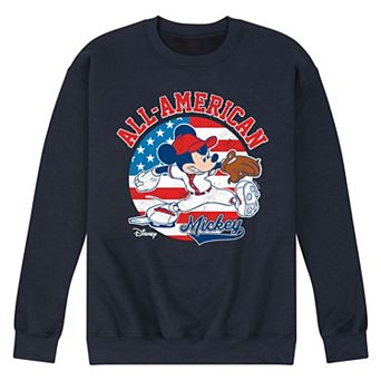 Disney's Mickey Mouse Men's Americana Baseball Fleece Sweatshirt