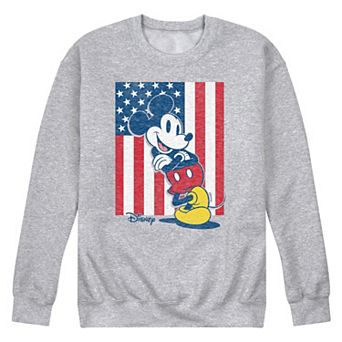 Disney's Mickey Mouse Men's American Flag Fleece Sweatshirt