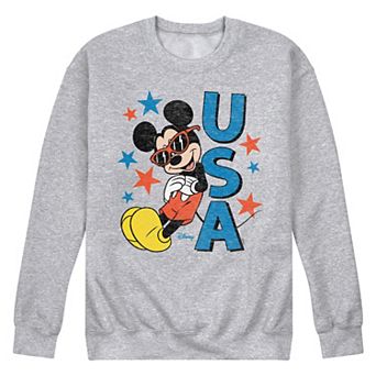 Disney's Mickey Mouse Men's Sunglasses USA Fleece Sweatshirt