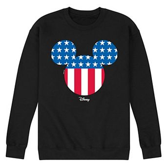 Disney's Mickey Mouse Men's American Flag Fleece Sweatshirt