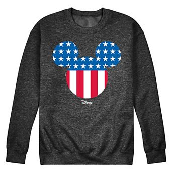 Disney's Mickey Mouse Men's American Flag Fleece Sweatshirt