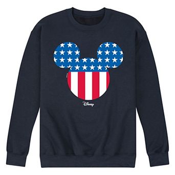 Disney's Mickey Mouse Men's American Flag Fleece Sweatshirt
