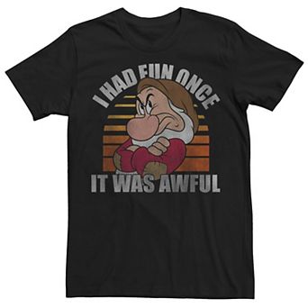 Disney's Snow White And the Seven Dwarfs Men's Grumpy Had Fun Graphic Tee