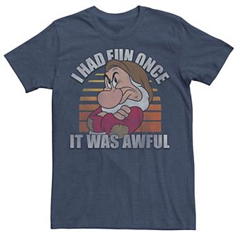 Disney's Snow White And the Seven Dwarfs Men's Grumpy Had Fun Graphic Tee
