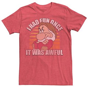 Disney's Snow White And the Seven Dwarfs Men's Grumpy Had Fun Graphic Tee