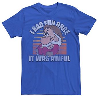 Disney's Snow White And the Seven Dwarfs Men's Grumpy Had Fun Graphic Tee