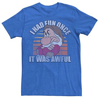 Disney's Snow White And the Seven Dwarfs Men's Grumpy Had Fun Graphic Tee