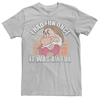 Disney's Snow White And the Seven Dwarfs Men's Grumpy Had Fun Graphic Tee