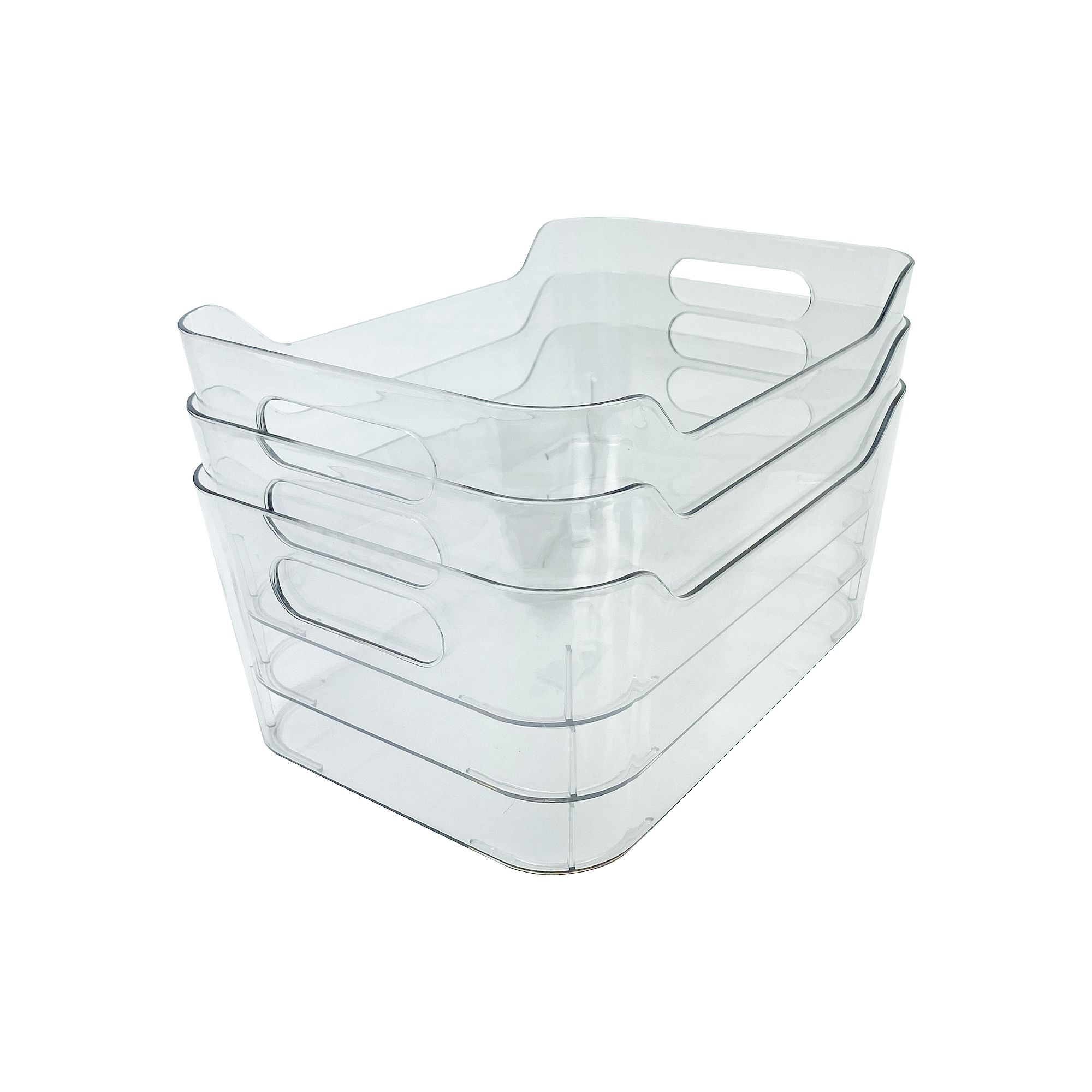 Belle Maison 3-pc. Clear Plastic Organizer Bin Set