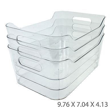 Belle Maison 3-pc. Clear Plastic Organizer Bin Set