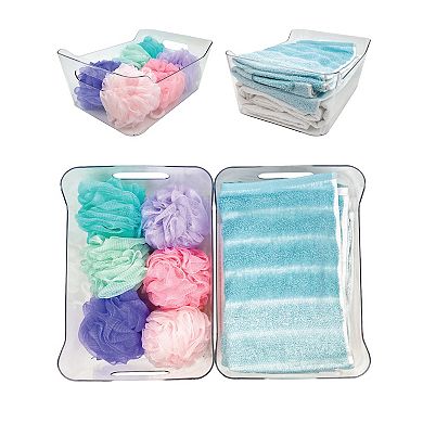 Belle Maison 2-pc. Small Clear Plastic Organizer Bin Set