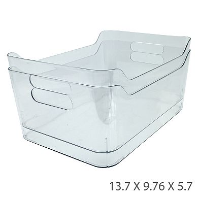 Belle Maison 2-pc. Small Clear Plastic Organizer Bin Set
