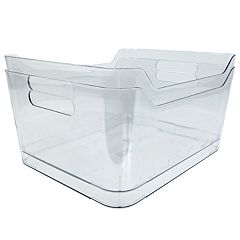Clevermade 62L Collapsible, Stackable, Plastic Storage Bins/Utility Crates - 3 Pack (Translucent)
