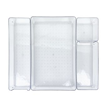 Belle Maison 4 pc Multi-Purpose Clear Drawer Organizer