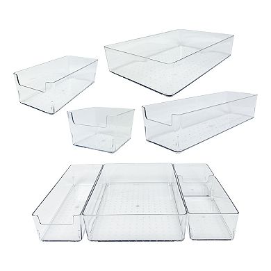 Belle Maison 4-piece Multi-Purpose Clear Drawer Organizer