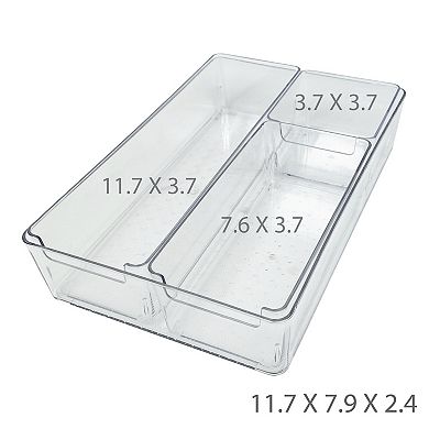 Belle Maison 4-piece Multi-Purpose Clear Drawer Organizer