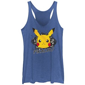 Juniors' Pokemon Angry Pikachu Electrifying Graffiti Racerback Tank Top
