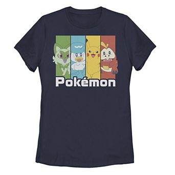 Juniors' Pokemon New Pikachu Friends Colorful Panels Graphic Tee