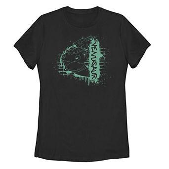 Juniors' Pokemon Green Venusaur Graffiti Wall Graphic Tee