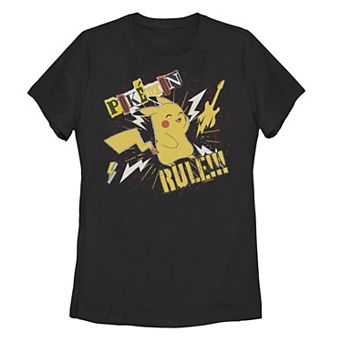 Juniors' Pokemon Punk Rock Pikachu Rule Graphic Tee