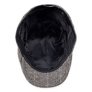 Men's Dockers® Plaid Herringbone Flat Top Wool Blend Ivy Cap