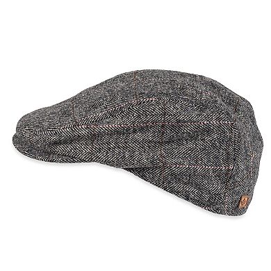 Men's Dockers® Plaid Herringbone Flat Top Wool Blend Ivy Cap