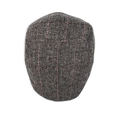 Men's Dockers® Plaid Herringbone Flat Top Wool Blend Ivy Cap